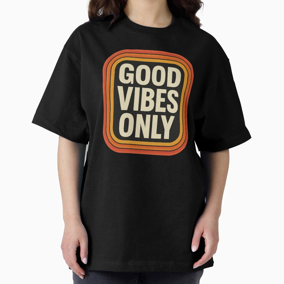 Good Vibes Only Retro Aesthetic – Vintage 70s Positive Quote Design by MEg-1985