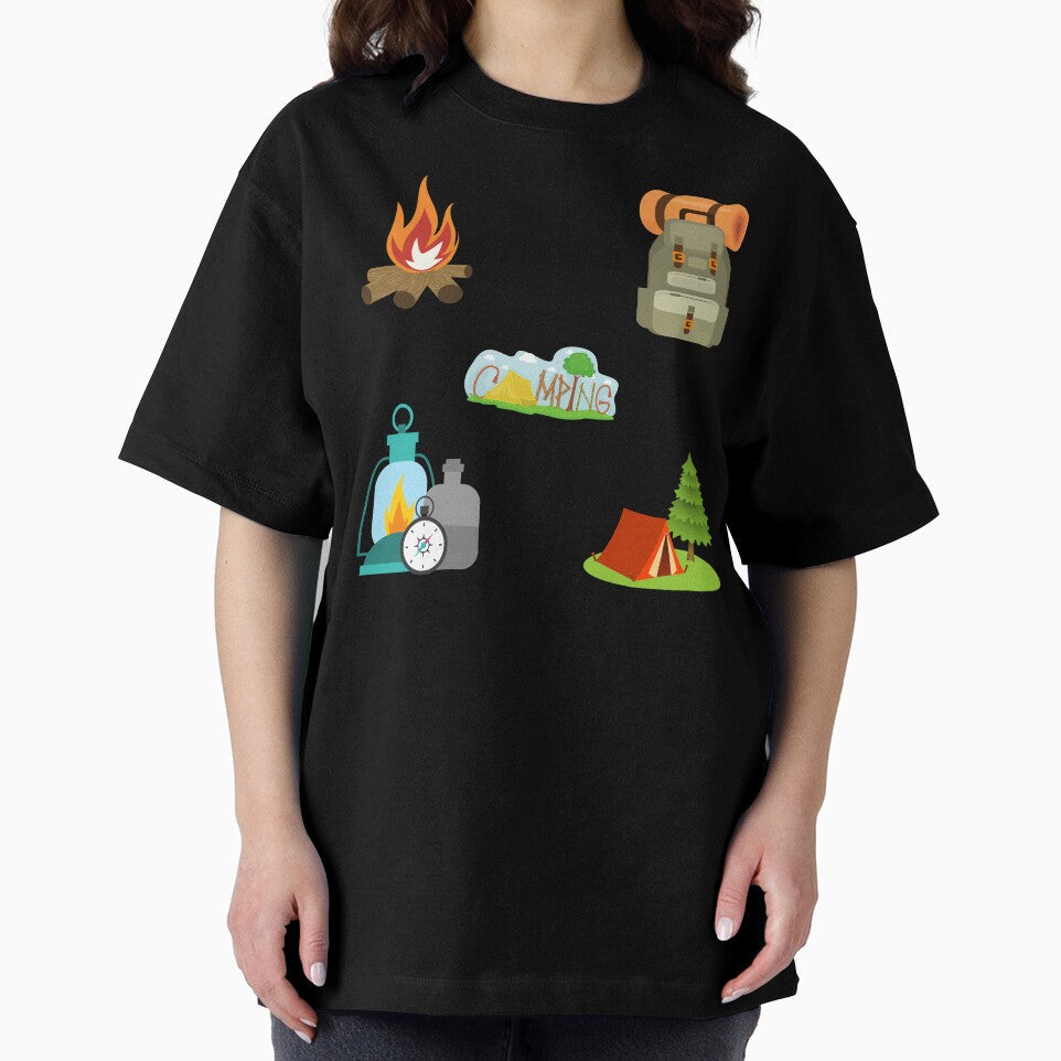 Camping Campfire Backpack Tent Gear Stickerpack by Web CreationsNL