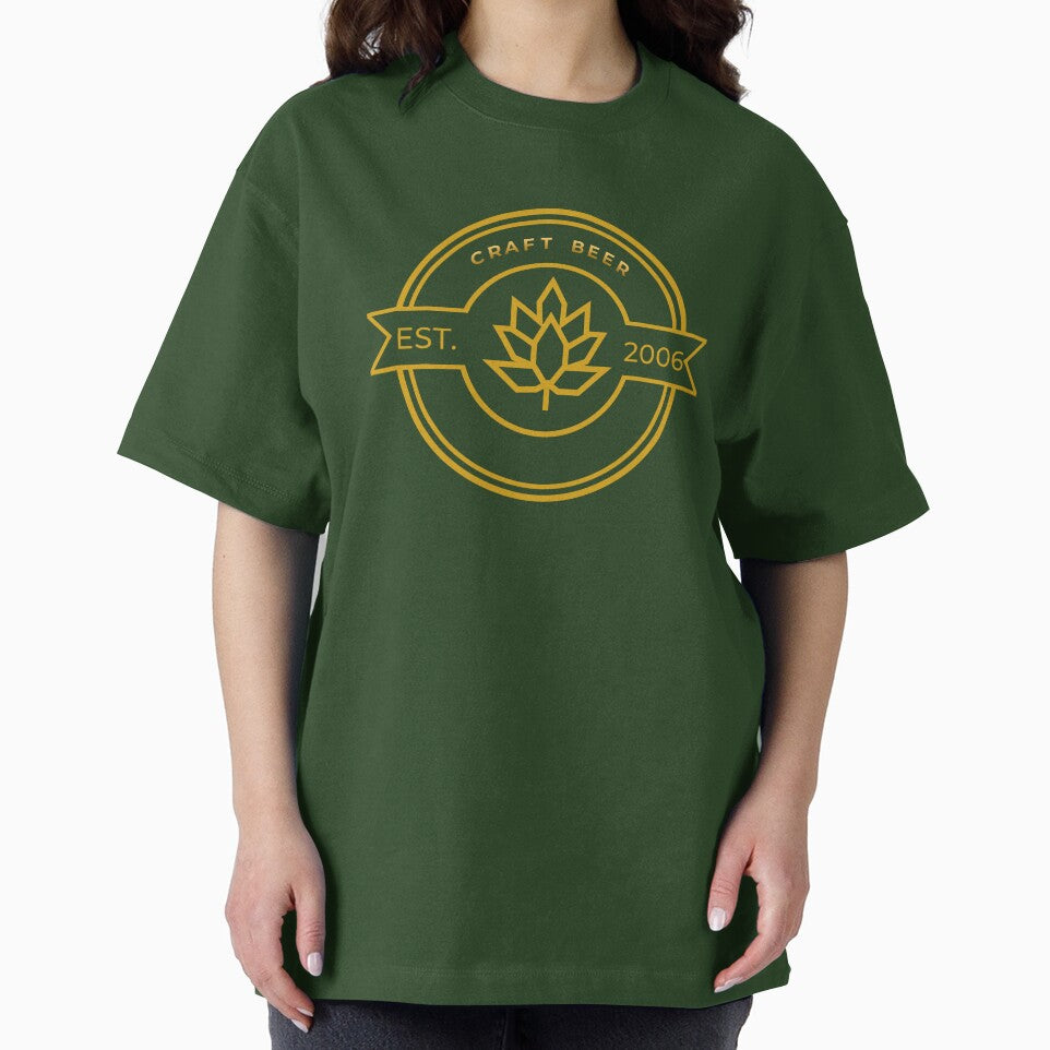 Craft Beer Est 2006 Vintage Gold Logo by CreativeArtistL
