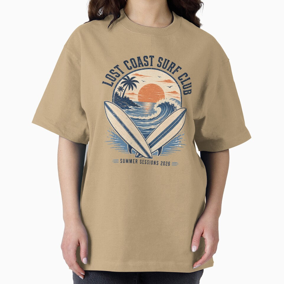 Vintage Lost Coast Surf Club – Retro Summer Surf T-Shirt Design by JAWPoD