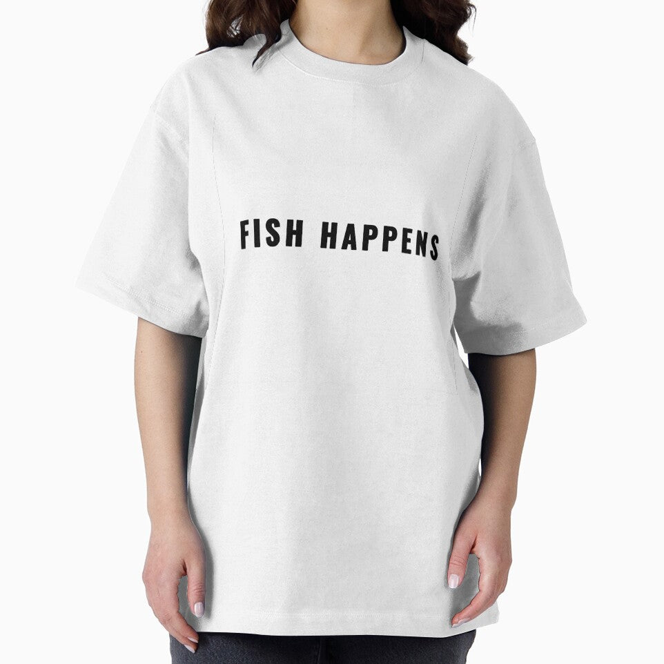 Fish Happens Fishing Quote T-Shirt | Uncle Jichuan by Uncle-Jichuan