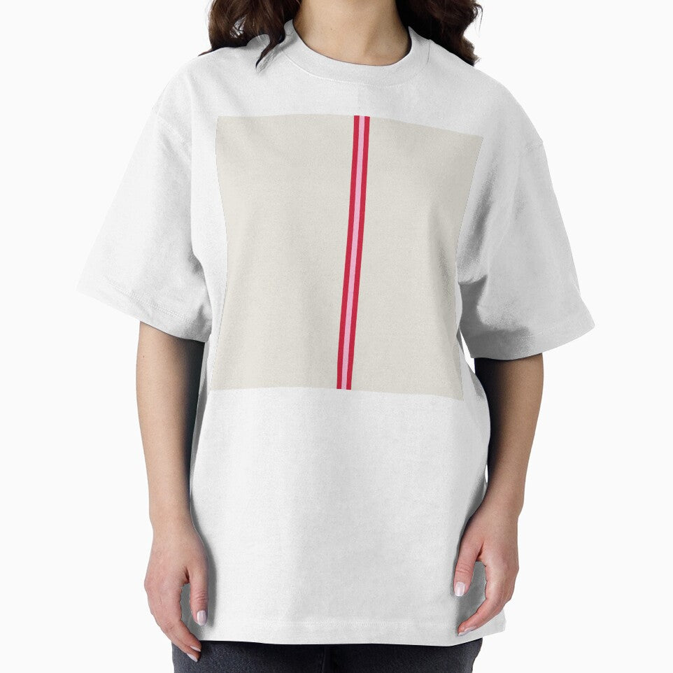 CREAM, COTTON CANDY PINK & RED Central Vertical 3 STRIPES by RachelMacht
