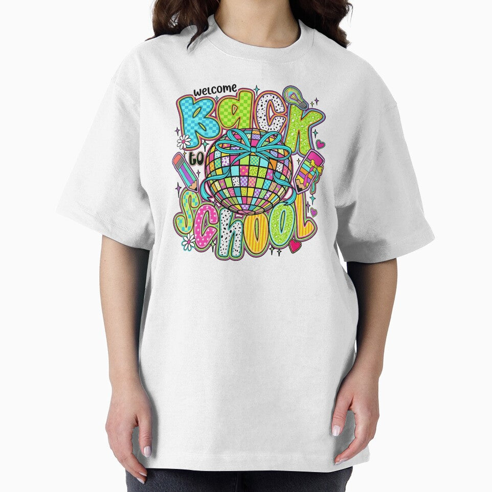 Neon Back To School Disco Bow Kids Teacher by KroghDs