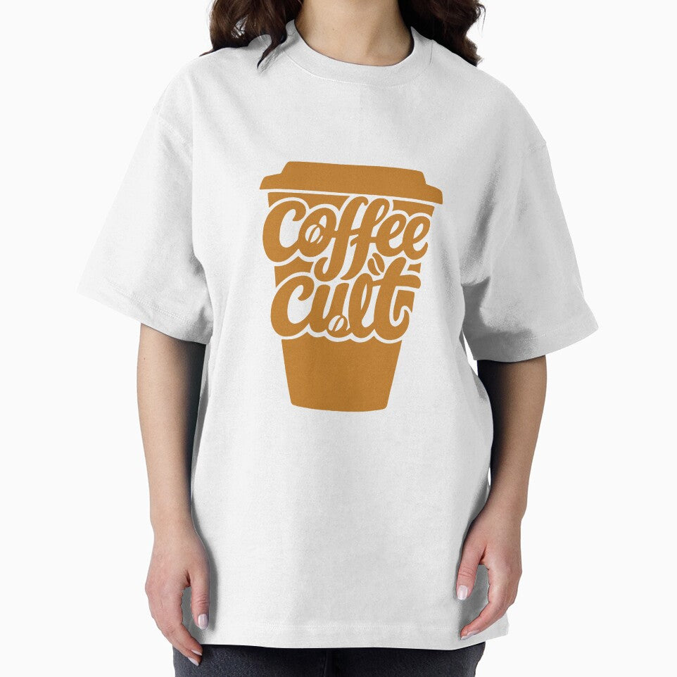 Coffee Cult Minimalist Takeaway Cup Typography Design by FlatInkStudio