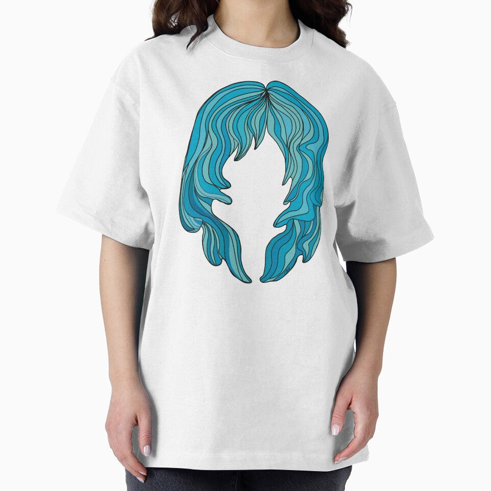 Ethereal Mermaid Blue Ocean Flowing Hair Silhouette by Karin Taylor