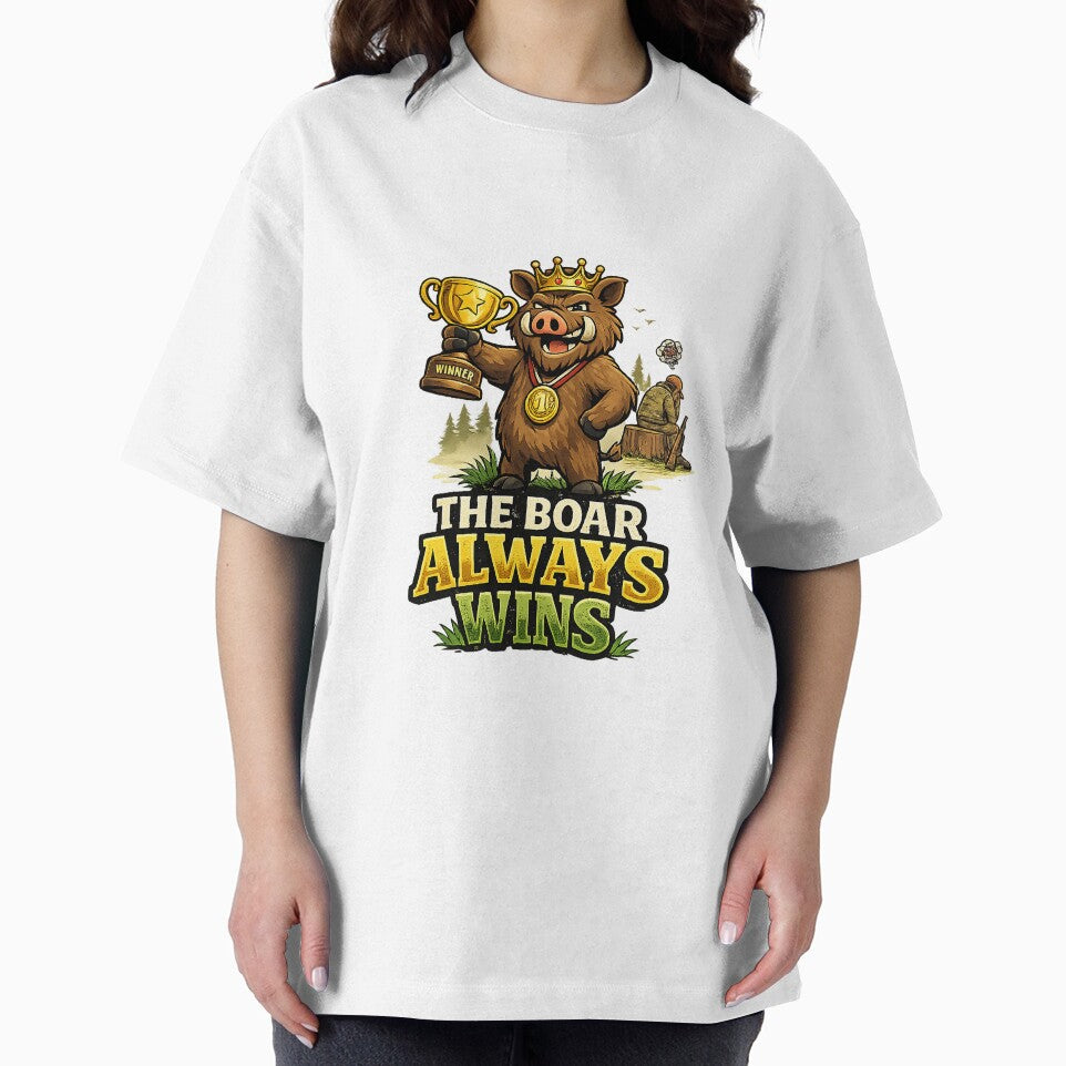The Boar Always Wins Funny Hunting Wild Boar Design by C6S5M