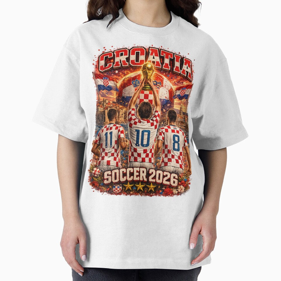 Croatia Soccer 2026 Shirt – Croatian Football Fan Gift by UrbanPrintVibes Unisex , , , Long Sleeve Tee