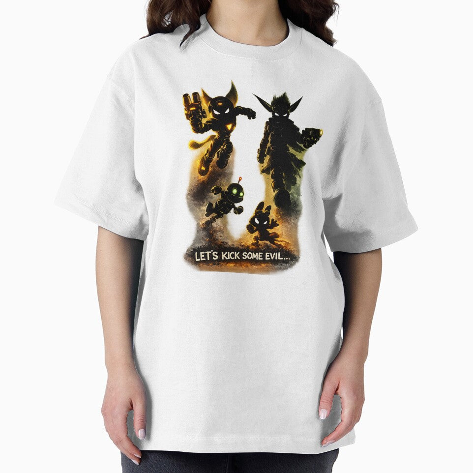 Let's Kick Some Evil – Ratchet & Clank and Jak & Daxter Retro Gaming Silhouette by JovanTheEditor