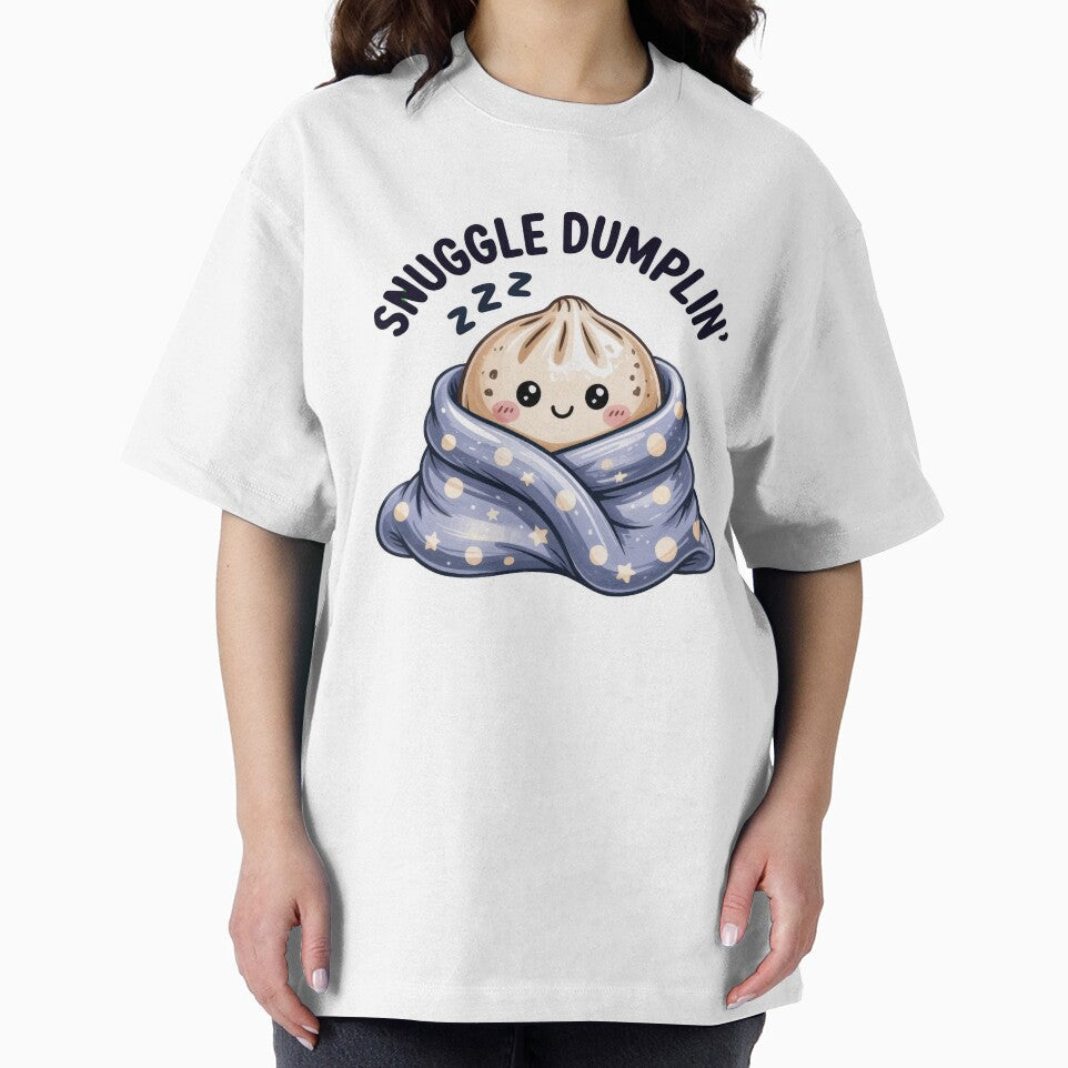 Snuggle Dumplin' – Cozy Sleeping Kawaii Dumpling Design by EmeraldeaArt