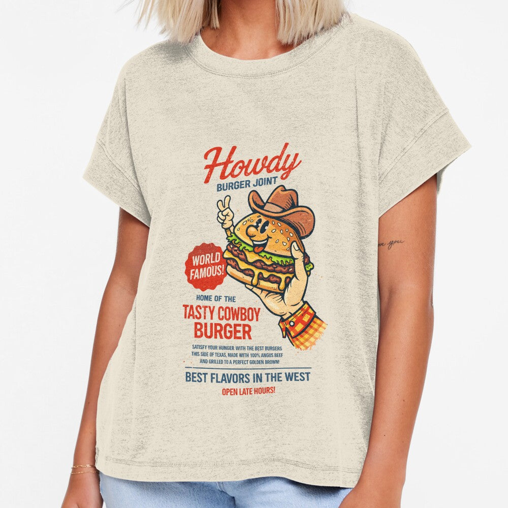 Howdy Burger Joint Tasty Cowboy Burger by Matinez Pink