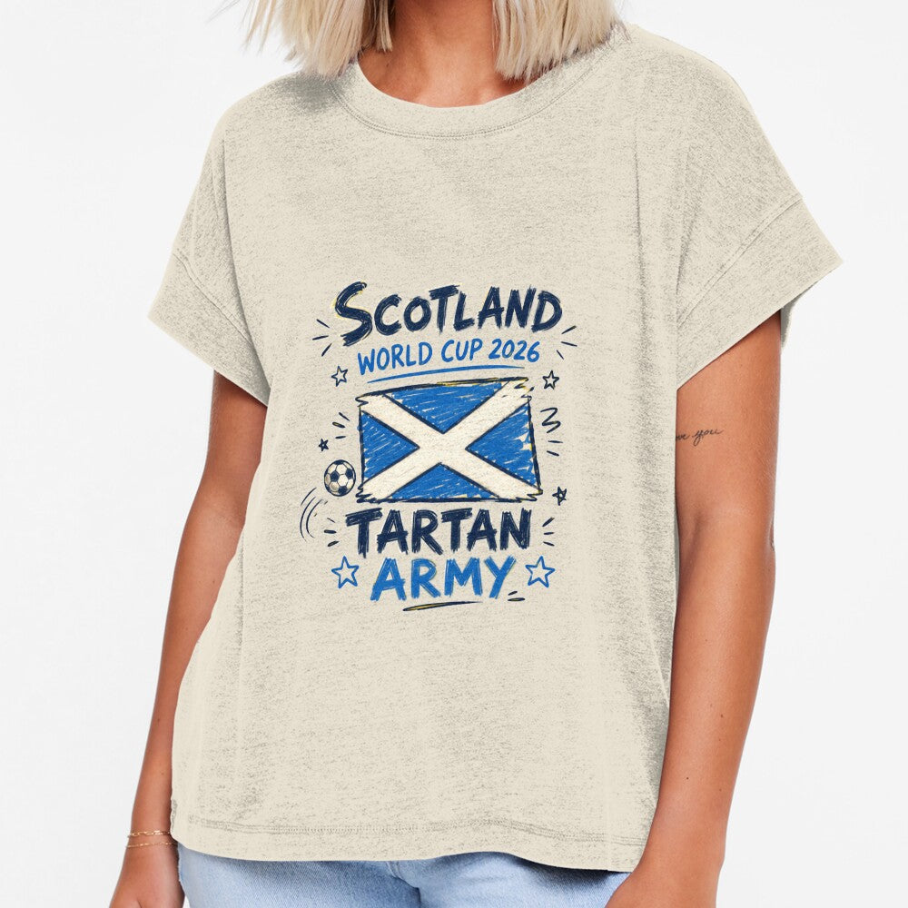 Scotland World Cup 2026 Tartan Army Scottish Football Supporter by JonesFlora2025 Unisex , , , Long Sleeve Tee