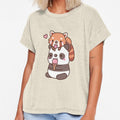 Cute Red Panda And Panda Eating Ice Cream For Summer by rustydoodle