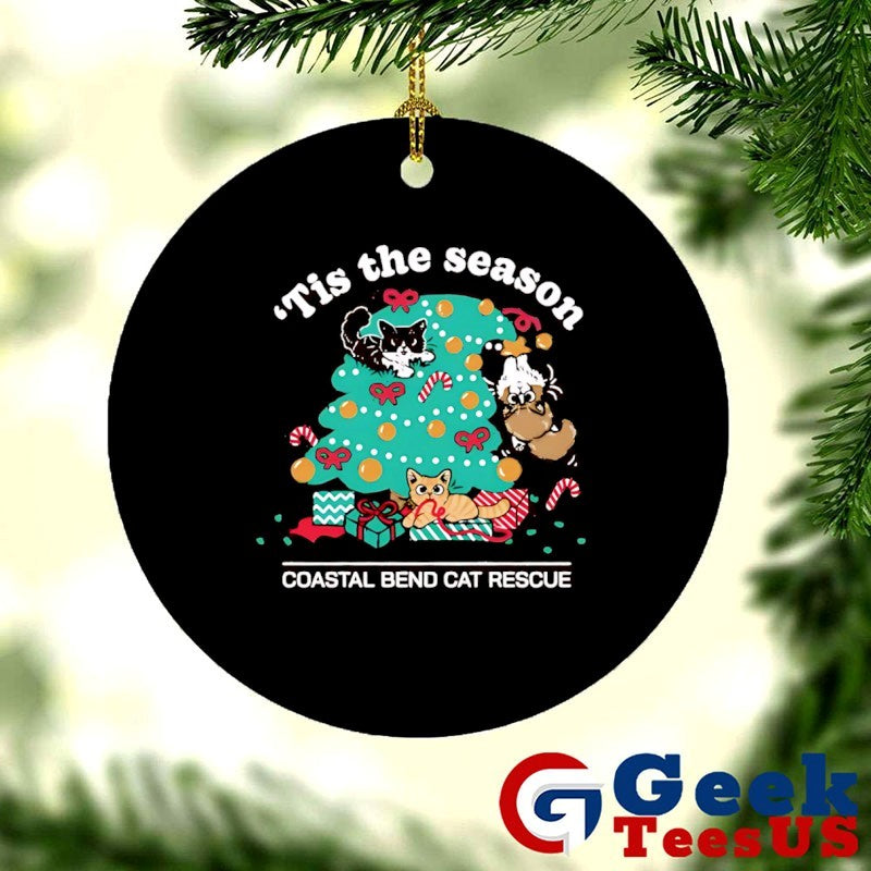 ’tis the season coastal bend cat rescue Christmas shirt Unisex , , , Long Sleeve Tee